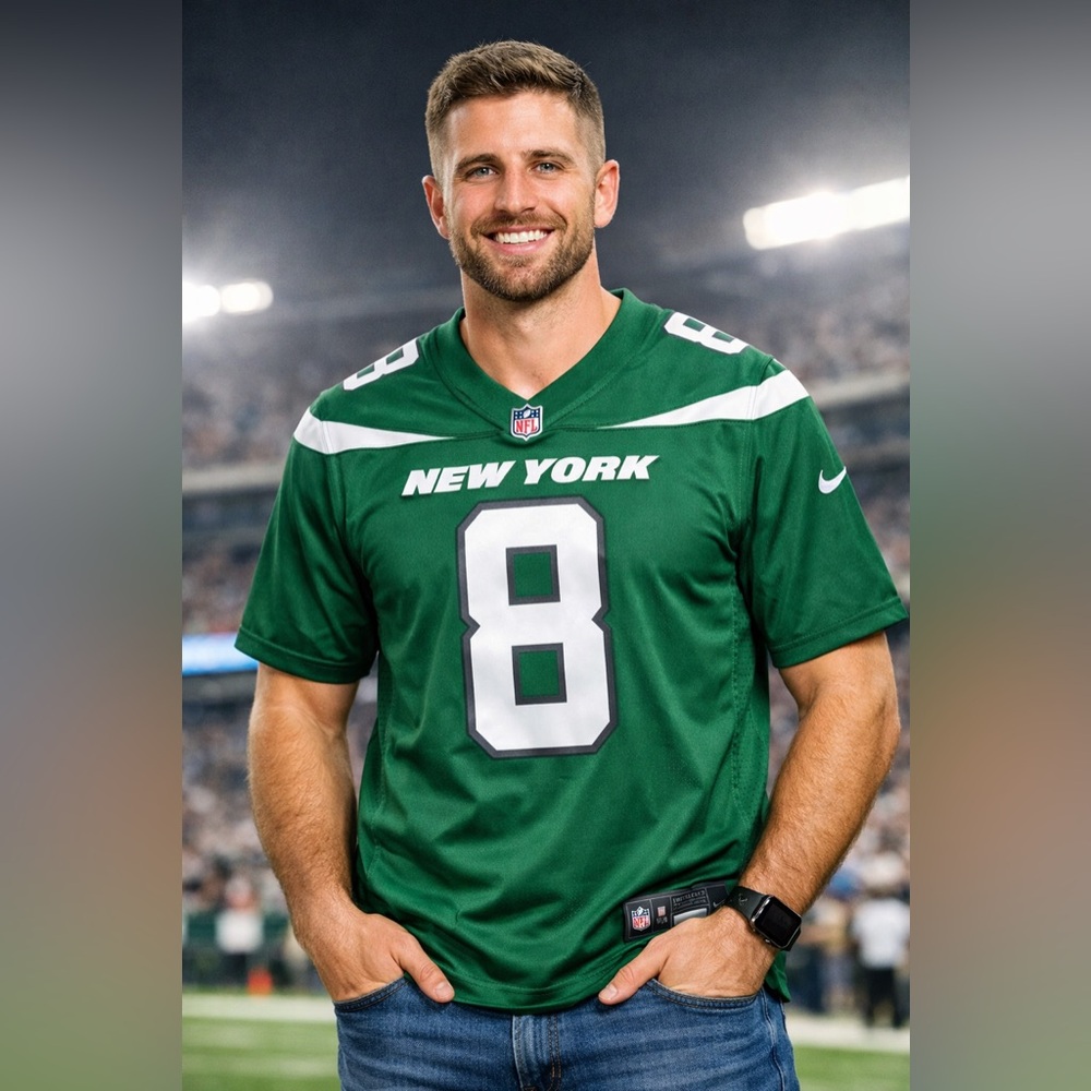 Nike Aaron Rodgers #8 New York Jets NFL‎ On-Field fan Jersey Green Men’s Small